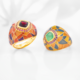 Anello in argento con Calcedonio Verde(Adela Silber)