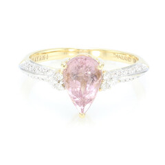 Anello in oro con Tormalina Rosa Cuprian (AMAYANI)