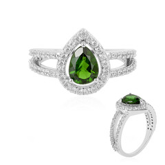 Anello in argento con Diopside Russo
