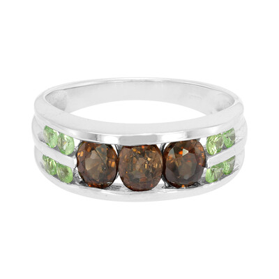 Anello in argento con Zircone Cioccolato