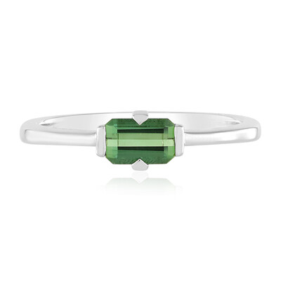 Anello in argento con Tormalina Verde di Benedito