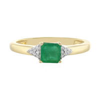 Anello in argento con Smeraldo Brasiliano