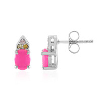 Orecchini in argento con Opale Rosa dell'Etiopia
