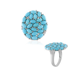 Anello in argento con Turchese Sleeping Beauty (Faszination Türkis)
