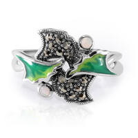 Anello in argento con Opale Bianco
