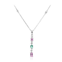 Collana in oro con Zaffiro Rosa (CIRARI)