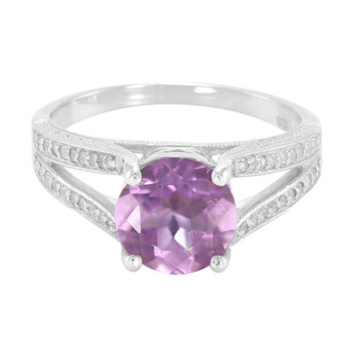 Anello in argento con Fluorite Spagnola Rosa