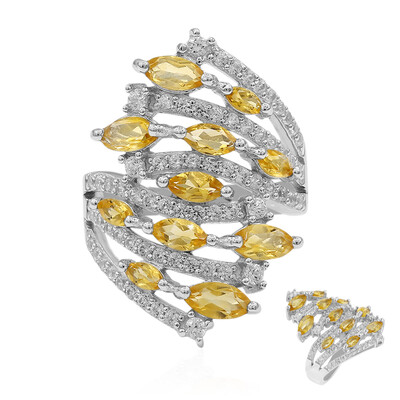 Anello in argento con Citrino