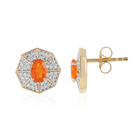 Orecchini in argento con Opale Ciliegia