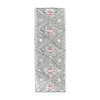 Ciondolo in argento con Zaffiro Ceylon Rosa