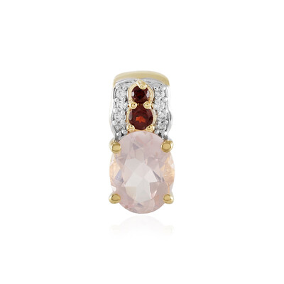 Ciondolo in argento con Quarzo Rosa