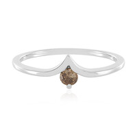 Anello in argento con Diamante Cioccolato I3