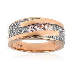 Anello in oro con Berillo Rosa non riscaldato