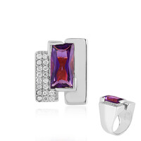 Anello in argento con Ametista Siberiana (de Melo)