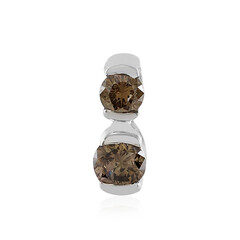 Ciondolo in argento con Diamante Cioccolato I3
