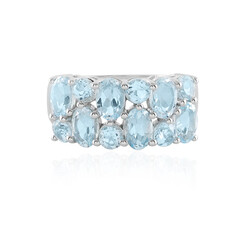Anello in argento con Topazio Blu Cielo