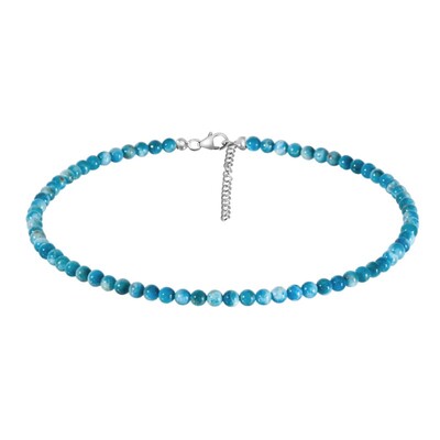Collana in argento con Apatite Blu Neon