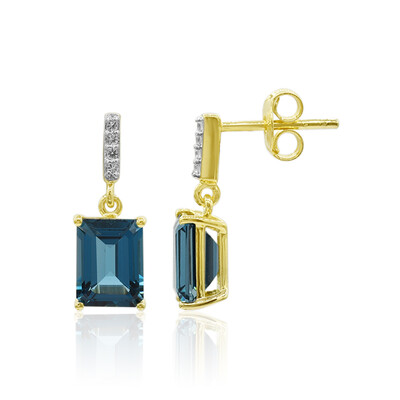 Orecchini in argento con Topazio Blu Londra