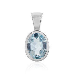 Ciondolo in argento con Topazio Blu Cielo