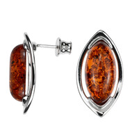 Orecchini in argento con Ambra Baltica