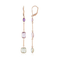Orecchini in argento con Ametista Rose de France (KM by Juwelo)