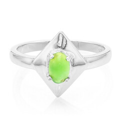 Anello in argento con Crisoprasio Imperiale