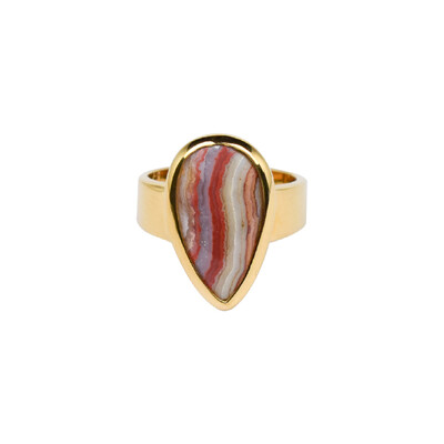 Anello in argento con Agata Lace