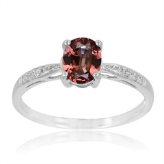 Anello in argento con Granato Malaya