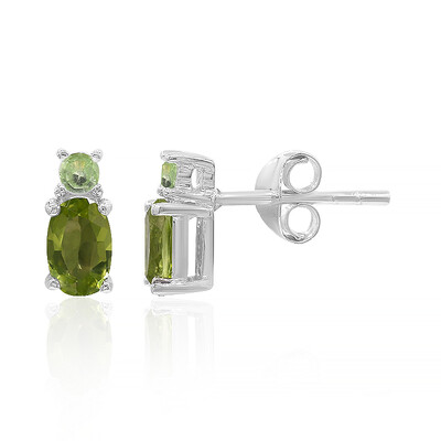 Orecchini in argento con Peridoto della Birmania