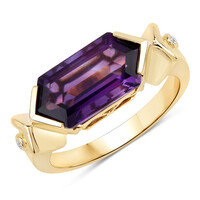Anello in oro con Ametista Zambiana (SUHANA)