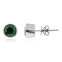 Orecchini in platino con Diopside Russo