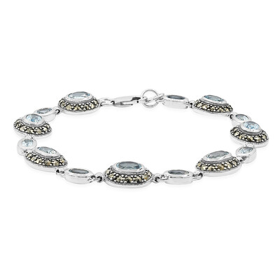 Bracciale in argento con Topazio Blu Cielo
