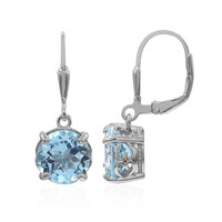 Orecchini in argento con Topazio Blu Cielo
