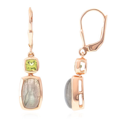Orecchini in argento con Labradorite Verde Maniry (KM by Juwelo)