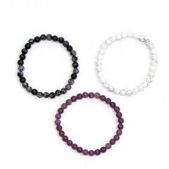 Bracciale con Ossidiana Fiocco di Neve