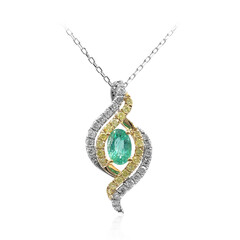 Collana in oro con Smeraldo Zambia AAA