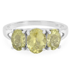 Anello in argento con Apatite Lemon