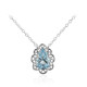 Collana in argento con Topazio Blu Cielo