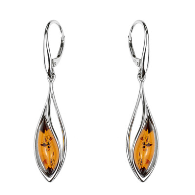 Orecchini in argento con Ambra Baltica (dagen)
