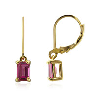 Orecchini in argento con Topazio Rosa