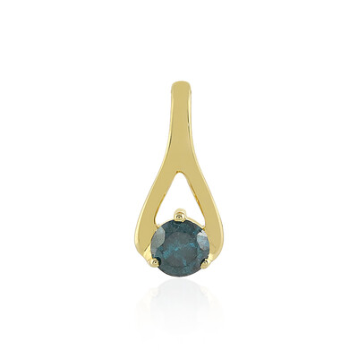 Ciondolo in oro con Diamante Blu