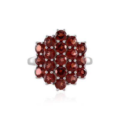 Anello in argento con Granato Mozambico