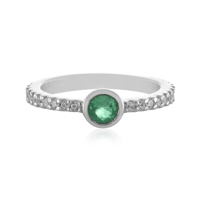 Anello in argento con Smeraldo Russo
