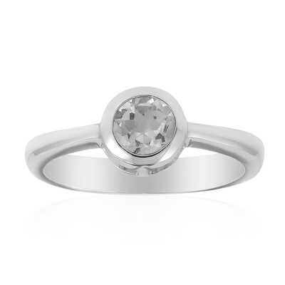 Anello in argento con Topazio Bianco