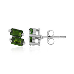 Orecchini in argento con Diopside Russo