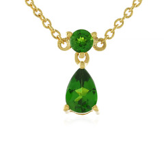 Collana in argento con Diopside Russo