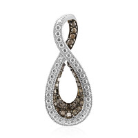 Ciondolo in argento con Diamante Champagne I2