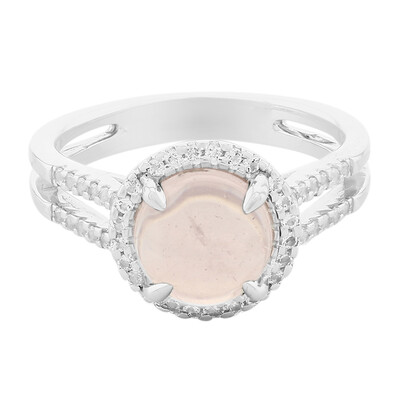 Anello in argento con Quarzo Rosa