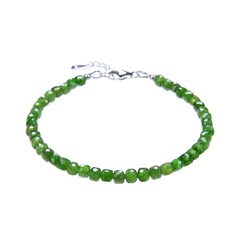 Bracciale in argento con Diopside Russo