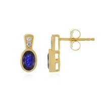 Orecchini in argento con Zaffiro Blu del Madagascar